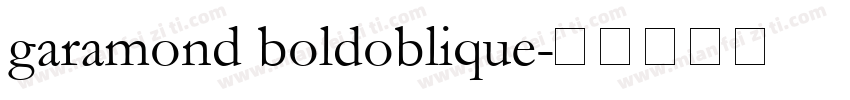 garamond boldoblique字体转换